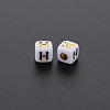 Opaque White Acrylic Beads MACR-Q242-010H-2