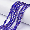 Electroplate Transparent Glass Beads Strands EGLA-A034-T2mm-F15-1