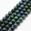 Natural Chrysocolla and Lapis Lazuli Beads Strands X-G-P281-03-8mm-1
