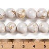 Assembled Synthetic Stone and Trochus Shell Beads Strands G-B128-08D-01-4