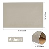 Gorgecraft 6 Sheets Rectangle PU Leather Self-adhesive Fabric DIY-GF0004-27D-2