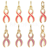 8Pcs 2 Style Brass Enamel Charms KK-BBC0020-37-1