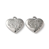 304 Stainless Steel Pendants STAS-I330-026P-1