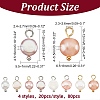 80pcs 4 Styles Natural Cultured Freshwater Pearl Charms PEAR-NB0001-65-2