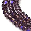 Transparent Electroplate Glass Beads Strands GLAA-F029-2mm-D04-3