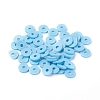 Flat Round Eco-Friendly Handmade Polymer Clay Beads CLAY-R067-8.0mm-36-4