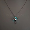 Alloy with Luminous Resin Bead Inside Pendant Necklaces for Women Men FS-WG4D5C2-17-1