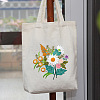 DIY Flower Pattern Tote Bag Embroidery Kit PW22121378349-1