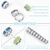 18Pcs 9 Size 201 Stainless Steel Grooved Finger Ring Settings STAS-UN0049-69P-5