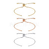 3Pcs 3 Colors Brass Box Chain Slider Bracelet Making KK-TA0003-12-RS-1