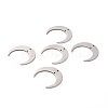 201 Stainless Steel 2-Loop Link Charms STAS-N090-LA039-P-4