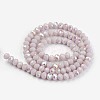 Electroplate Opaque Solid Color Glass Beads Strands X-EGLA-A034-P8mm-L08-2