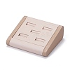 Wooden Clovered with PU Leather Ring Displays RDIS-F003-01B-2