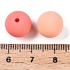 Rubberized Style Imitated Silicone Acrylic Beads MACR-T048-01B-17-3