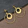 Ion Plating(IP) 304 Stainless Steel Dangle Stud Earrings EJEW-D350-02G-5