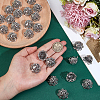 24Pcs Tibetan Style Alloy Bead Caps TIBE-PH0002-63AS-3
