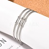 Tarnish Resistant Fashion 304 Stainless Steel Cuff Bangles Torque Bangles BJEW-H473-01P-8