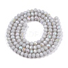 Electroplate Opaque Solid Color Glass Beads Strands EGLA-A044-P3mm-L19-2