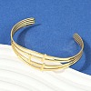 Hollow Out 304 Stainless Steel Cuff Bangles for Women BJEW-Z097-03G-3