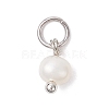 Natural Cultured Freshwater Pearl Potato Charms PALLOY-JF04505-02-3