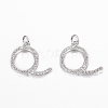 Eco-Friendly Brass Micro Pave Cubic Zirconia Pendants ZIRC-F070-01P-Q-FF-1