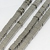 Electroplate Non-magnetic Synthetic Hematite Heishi Beads Strands X-G-J171A-4x4mm-02-1