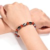 Round Natural Carnelian(Dyed & Heated) Stretch Bracelets BJEW-G072-13-4