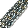 Transparent Electroplate Glass Beads Strands EGLA-F150-FR01-1