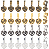 200Pcs 4 Colors Tibetan Style Alloy Glue-on Flat Pad Bails FIND-SP0001-84-1