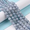 Natural Yellow Jade Beads Strands G-G598-8mm-YXS-18-6