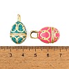 Brass Micro Pave Cubic Zirconia Pendants KK-E112-17G-4