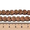 Electroplated Natural Lava Rock Beads Strands G-K388-04B-05-4