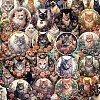50Pcs PVC Self-Adhesive Cat Cartoon Stickers STIC-PW0021-02-1