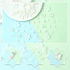500Pcs 10 Styles ABS Plastic & Acrylic Imitation Pearl Bead Caps OACR-YW0004-12-4