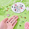 90Pcs 9 Styles Glass Triangle Pendants PALLOY-TAC0258-6