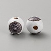 Printed Wood European Beads WOOD-CJC0001-20I-2