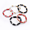 Glass Beads Stretch Bracelets BJEW-L640-04G-1