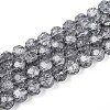 Transparent Crackle Glass Beads Strands X-GLAA-N053-8mm-02-1