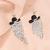 Alloy Rhinestone Dangle Earrings FS-WG4606E-01-1