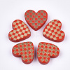 Painted Wooden Cabochons WOOD-Q040-012A-1