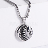 Cool Men's 304 Stainless Steel Moon Sun Yin-yang Pendant Necklaces LE7690-2-1