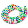 Handmade Polymer Clay Beads Strands CLAY-R089-6mm-105-2
