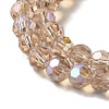 Electroplate Transparent Glass Beads Strands EGLA-A035-T6mm-L22-3