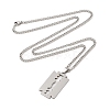 Anti-Tarnish 201 Stainless Steel Pendant Twisted Chain Necklaces for Women NJEW-U018-01P-04-2