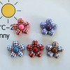 Tartan Pattern Opaque Resin Cabochons X-CRES-A061-01B-1
