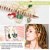 12Pcs 12 Style Cactus & Leaf & Mushroom Alloy Enamel Locking Stitch Markers HJEW-PH01501-4