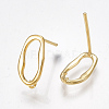 Brass Stud Earring Findings KK-S350-010G-2
