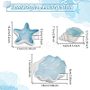 3Pcs 3 Styles Ocean-themed Ceramic Jewelry Plate AJEW-NB0007-92-2