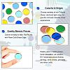 36Pcs 6 Colors Colored Glass Mosaic Tiles DIY-OC0009-46-4