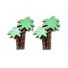 Coconut Tree Opaque Resin Cabochons CRES-T025-34-1